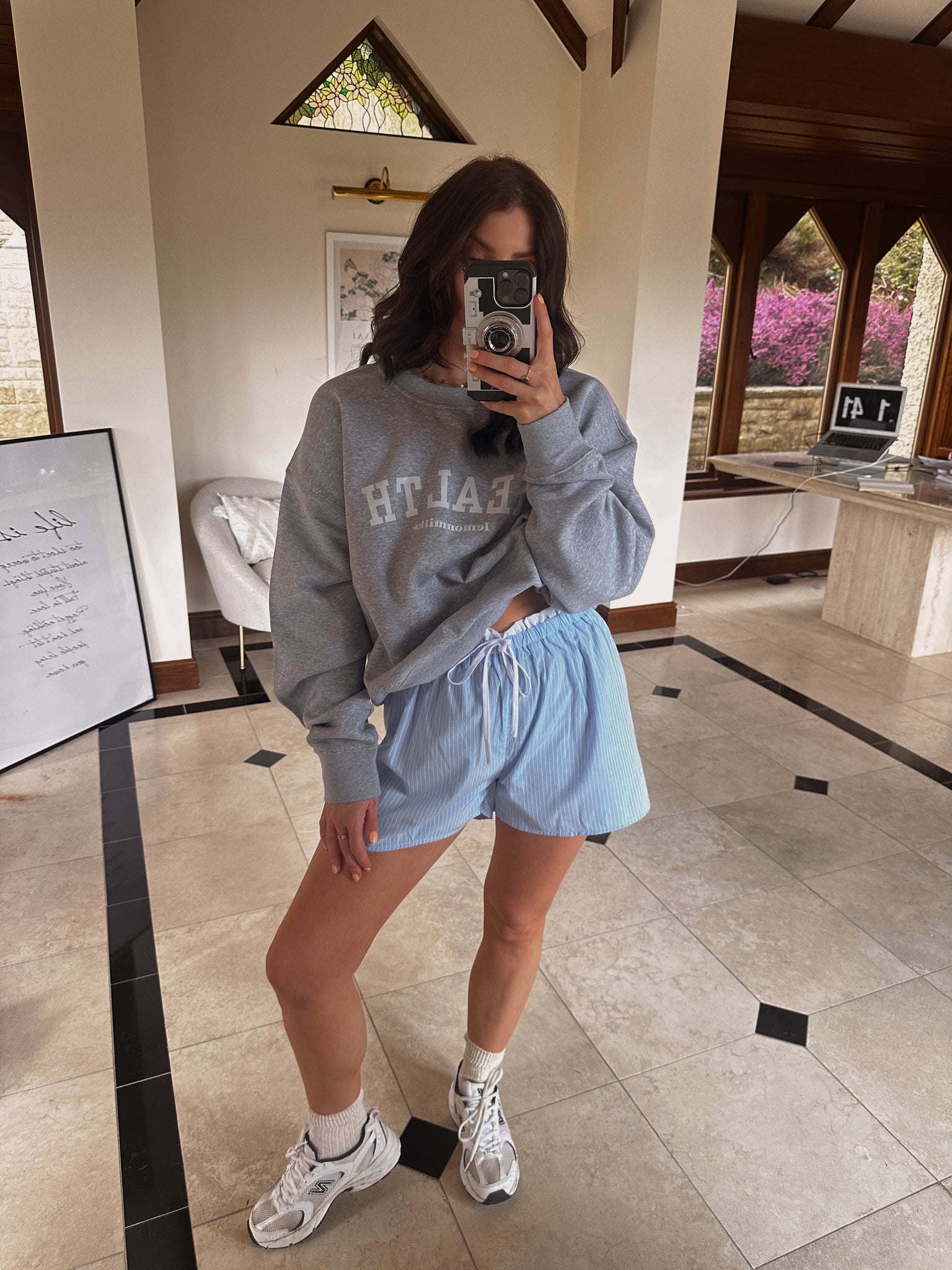 Stripe Shorts in Sky Blue