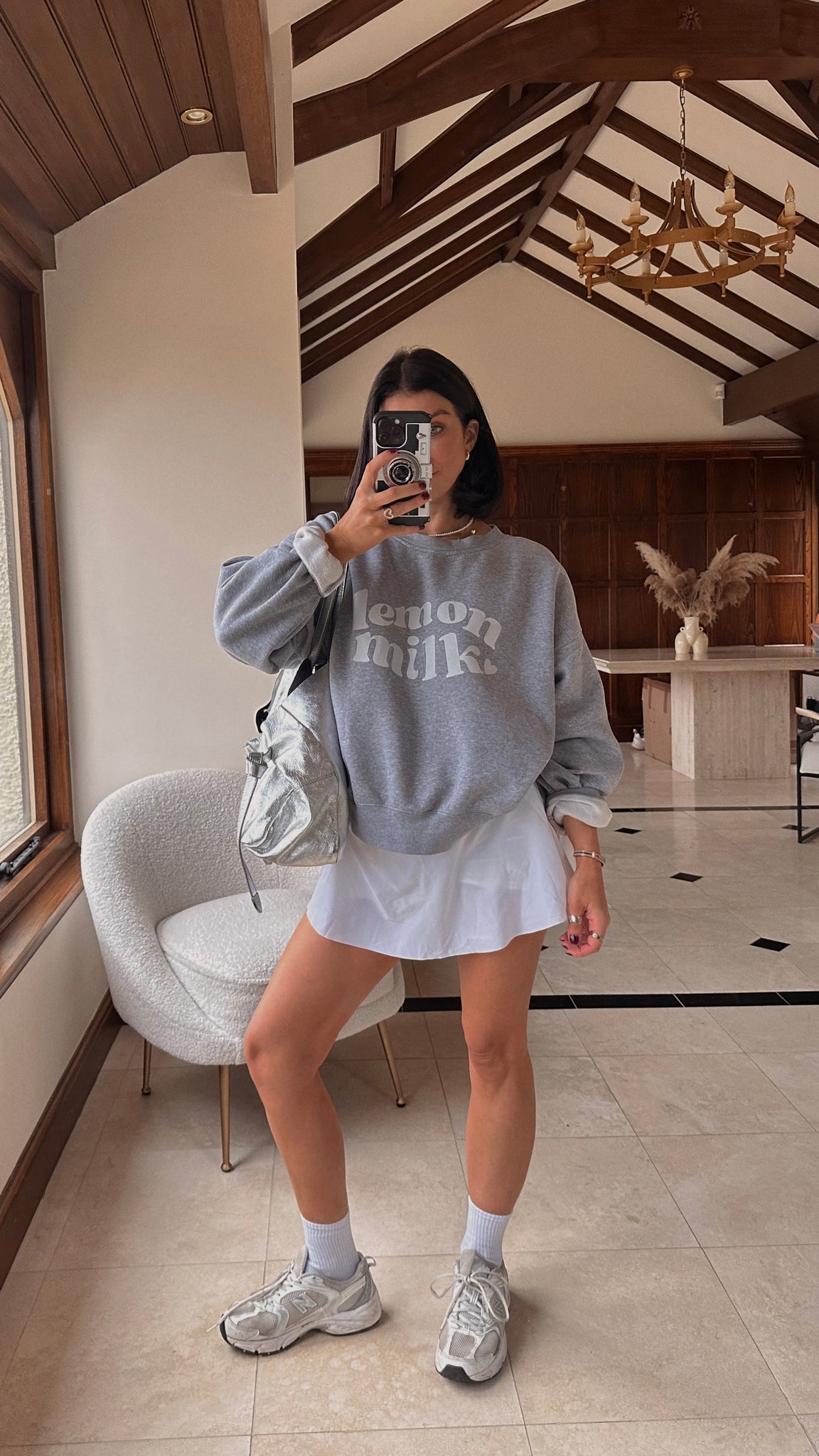 Bubble Logo Sweatshirt in Grey